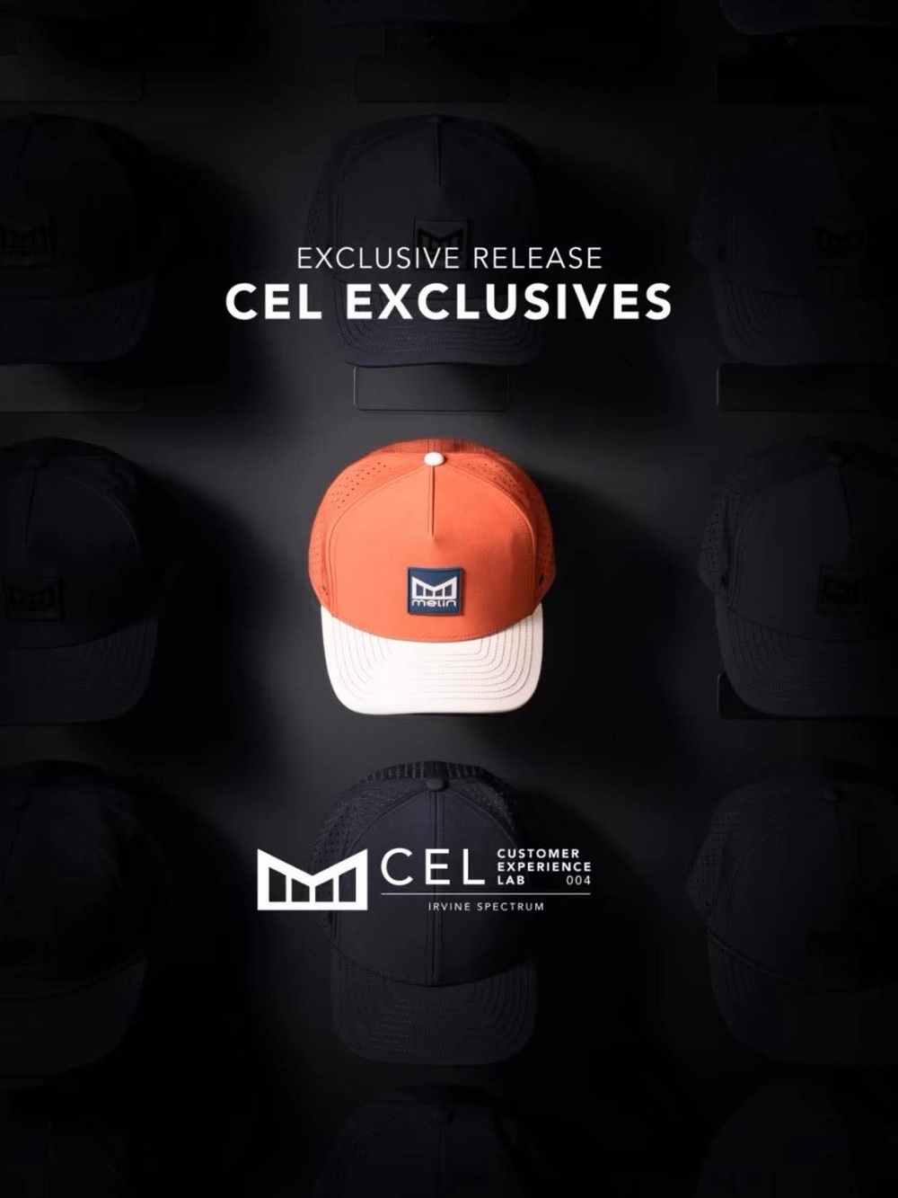 Melin Brand **CEL EXCLUSIVE IRVINE** Two-Tone Red and Cream Snapback Hat - Picture 4 of 17